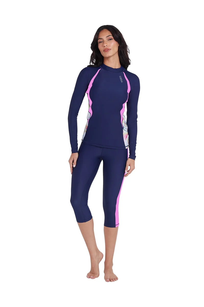 COEGA SUNWEAR  COEGA  Ladies Ladies Tights 3/4 - Blue Pink Marble for Women | Best Price UAE